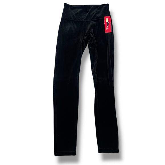 Spanx Ready To Wow Velvet Leggings Women’s Large Black High Rise Pull On NWT New - Picture 1 of 11